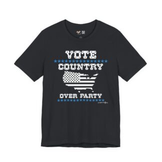 Country Over Party Vintage Black Tee