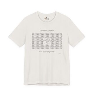 Too Many People Not Enough Planet  Vintage WhiteTee