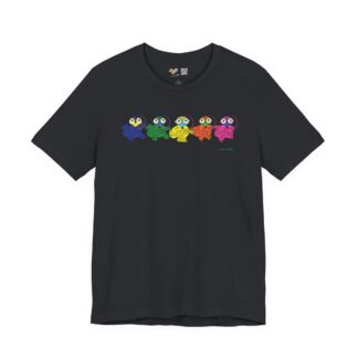 Dancing Rainbow Pangolins Vintage Black Tee