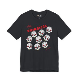 Stay Whimsical 9-Skulls Vintage Black Tee