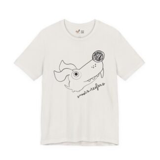 snoots + teefers Logo Minimalist Vintage White Tee