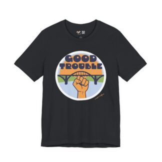 Good Trouble Vintage Black Tee