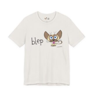 Blep Siamese Cat Vintage White Tee