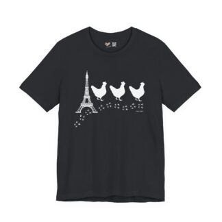 Three French Hens Vintage Black Tee