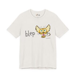 Blep Tabby Cat Vintage White Tee
