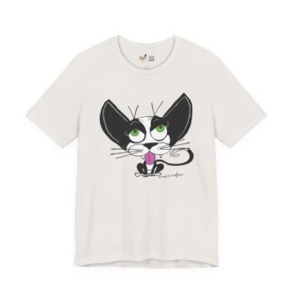 Tuxedo Cat Vintage White Tee