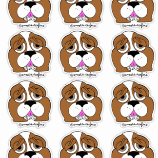 Tiny Basset Hound stickers by snoots + teefers in Tucson, Arizona