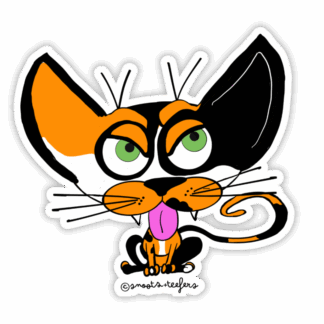 Calico cat sticker by snoots + teefers in Tucson, Arizona