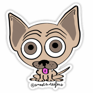 Adorable Chihuahua sticker sheet filled with tiny adorable Chihuahuas by snoots + teefers in Tucson, Arizona