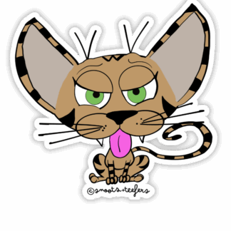 classic tabby cat sticker by snoots + teefers in Tucson, Arizona