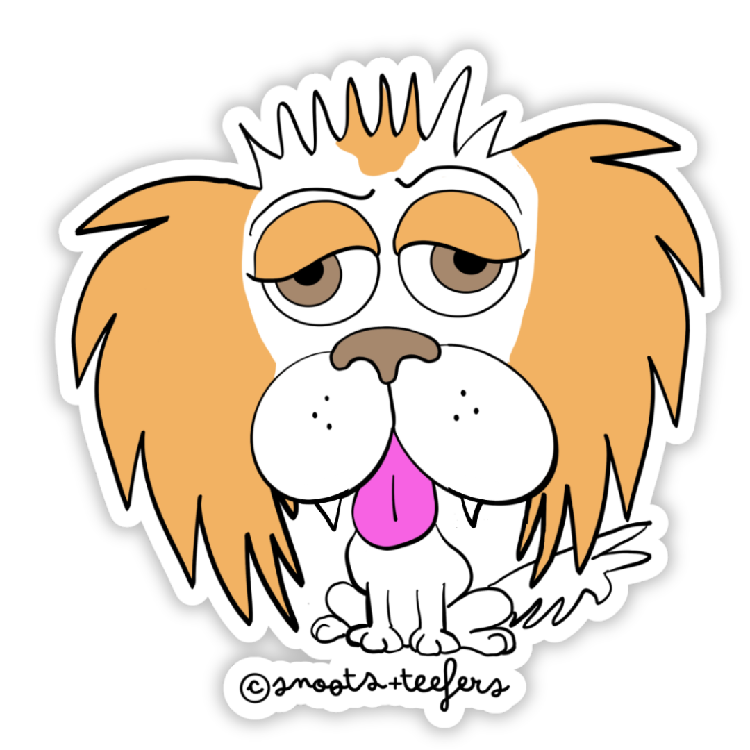 Clumber Spaniel Sticker 3” | snoots + teefers