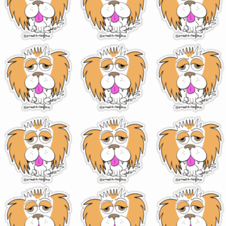 Tiny Clumber Spaniel stickers on a sticker sheet by snoots + teefers in Tucson, Arizona