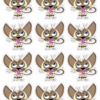 Adorable Siamese cat sticker sheet filled with tiny adorable Siamese cats by snoots + teefers in Tucson, Arizona