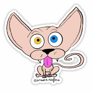 Sphynx cat sticker by snoots + teefers in Tucson, Arizona