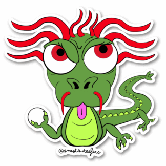 Bristlemane Dragon sticker by snoots + teefers in Tucson, Arizona