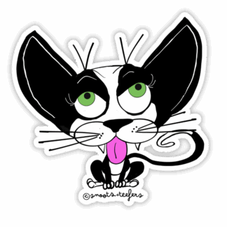 tuxedo cat sticker by snoots + teefers in Tucson, Arizona